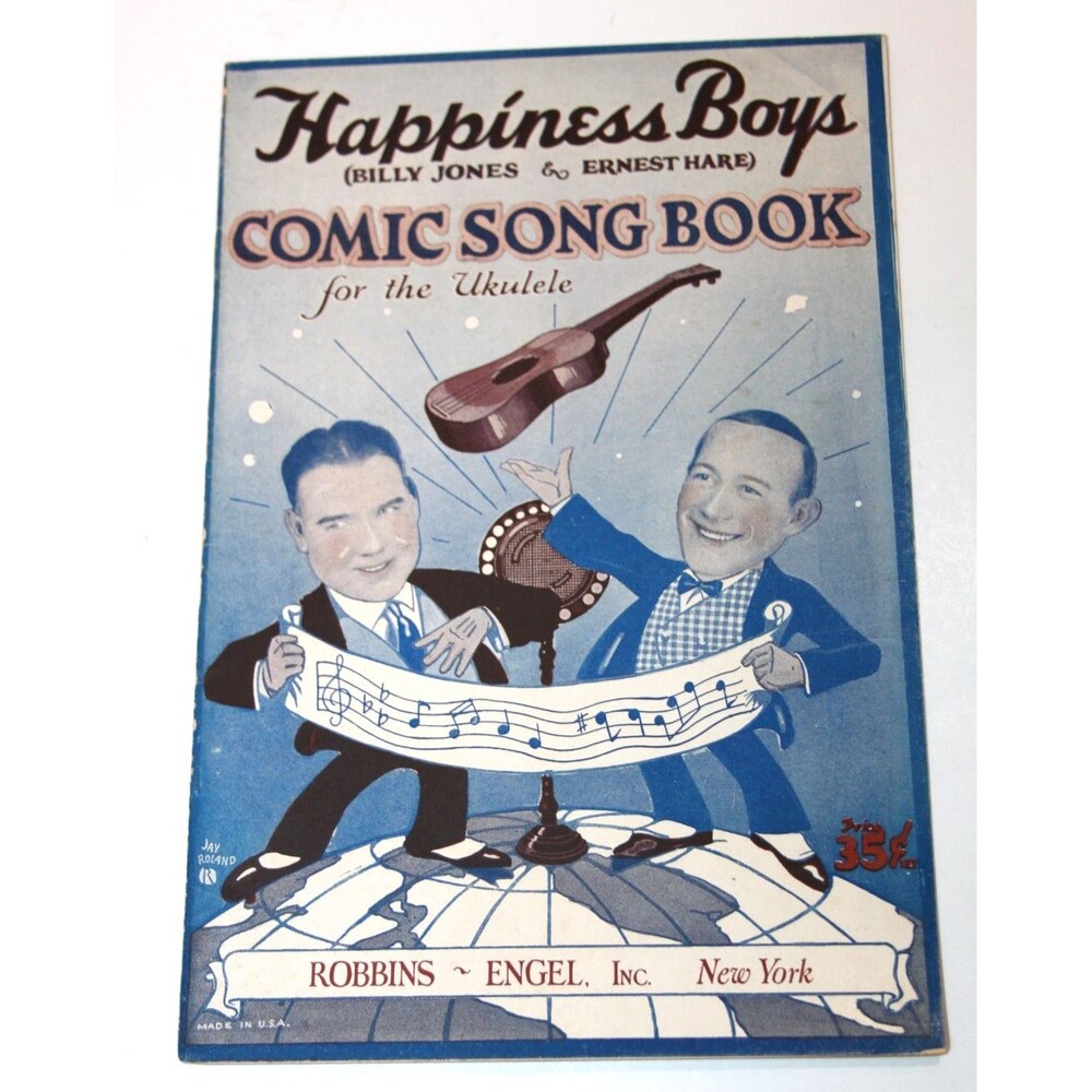 1926 Happiness Boys Comic Song Sheet Music Ukulele Jones Hare Vintage Songbook